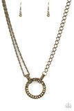 Paparazzi Accessories - Razzle Dazzle - Brass Necklace - Travona's Dazzling Jewels