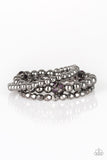 Paparazzi - Noticeably Noir - Purple Stretch Bracelet