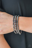 Paparazzi - Noticeably Noir - Purple Stretch Bracelet