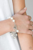 Paparazzi - More Amour - White Charm Bracelet