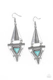 Paparazzi - El Paso Edge - Blue Earrings