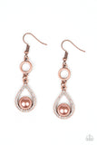 Paparazzi - Roll Out The Ritz - Copper Earrings