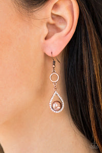 Paparazzi - Roll Out The Ritz - Copper Earrings