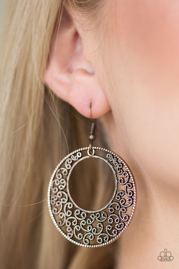 Paparazzi - Wistfully Winchester - Copper Earrings