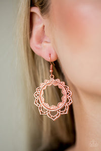 Paparazzi - Modest Mandalas - Copper Earrings