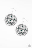 Paparazzi - Choose To Sparkle - Green Earrings