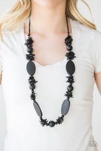 Paparazzi - Carefree Cococay - Black Necklace