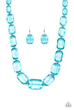 Paparazzi Accessories - ICE Versa - Blue Necklace - Travona's Dazzling Jewels