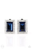 Paparazzi - Crowned Couture - Blue Clip-On Earrings