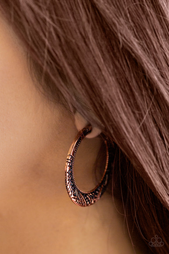 Paparazzi - Rumba Rendezvous - Copper Hoop Earrings