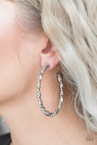 Paparazzi - Street Mod - Silver Hoop Earrings