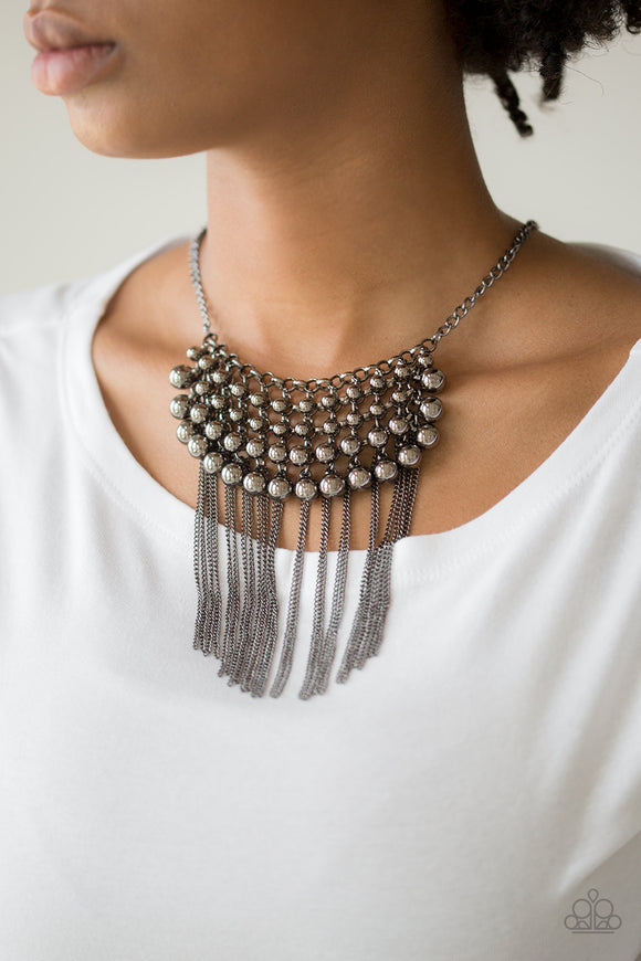 Paparazzi - DIVA-de and Rule - Black Necklace