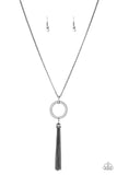 Paparazzi - Straight To The Top - Black Long Necklace