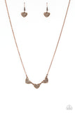 Paparazzi - Another Love Story - Copper Heart Necklace