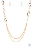 Paparazzi - Street Beat - Gold Necklace