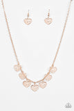 Paparazzi - Less Is AMOUR - Rose Gold Necklace