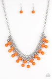 Paparazzi - Friday Night Fringe - Orange Necklace