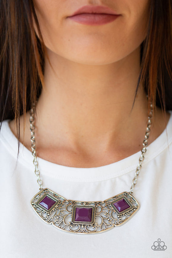 Paparazzi - Feeling Inde-PENDANT - Purple Necklace