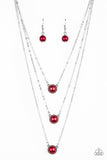 Paparazzi - A Love For Luster - Red Necklace