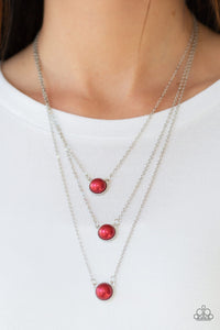 Paparazzi - A Love For Luster - Red Necklace