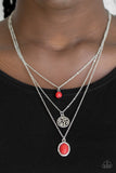 Paparazzi - Southern Roots - Red Necklace