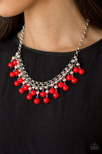 Paparazzi - Friday Night Fringe - Red Necklace