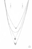 Paparazzi - Gypsy Heart - White Layered Necklace