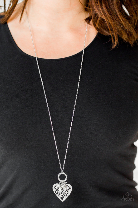 Paparazzi - Romeo Romance - White Long Necklace
