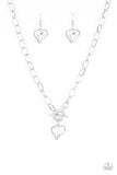 Paparazzi - Princeton Princess - White Heart Necklace