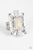 Paparazzi - Stone Cold Couture  - White Stone Ring