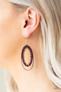 Paparazzi - Marry Into Money - Red Earrings