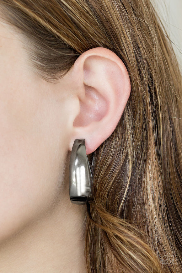 Paparazzi - Gypsy Belle - Black Hoop Earrings