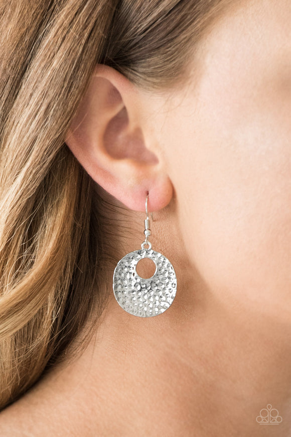 Paparazzi - A Taste For Texture - Small Silver Earrings