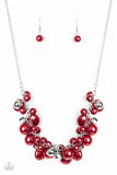 Paparazzi Accessories - Battle of the Bombshells - Red Necklace - Travona's Dazzling Jewels