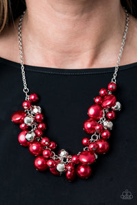 Paparazzi Accessories - Battle of the Bombshells - Red Necklace - Travona's Dazzling Jewels