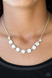 Paparazzi Accessories - Deluxe Luxe - White Necklace - Travona's Dazzling Jewels