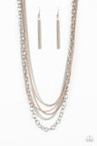 Paparazzi Accessories - Intensely Industrial - Brown Chain Necklace - Travona's Dazzling Jewels