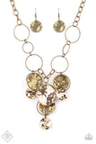 Paparazzi - Learn the HARDWARE Way - Brass Necklace - Travona's Dazzling Jewels