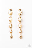 Paparazzi Accessories - Red Carpet Radiance - Gold Earrings - Travona's Dazzling Jewels