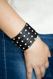 Paparazzi Accessories - Sass Squad - Black Bracelet with Rhinestones - Travona's Dazzling Jewels