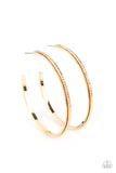 Paparazzi - Sultry Shimmer - Gold Hoop Earrings