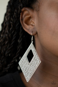 Paparazzi - Woven Wanderer - Silver Earrings