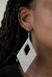 Paparazzi - Woven Wanderer - Silver Earrings