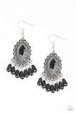 Paparazzi - Private Villa - Black Earrings