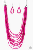 Paparazzi - Peacefully Pacific - Pink Necklace