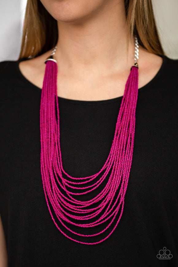 Paparazzi - Peacefully Pacific - Pink Necklace