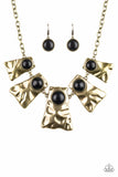 Paparazzi - Cougar - Brass Necklace