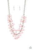 Paparazzi - BALLROOM Service - Pink Pearl Necklace