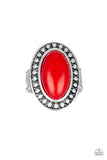 Paparazzi - Desert Heat - Red Stone Ring