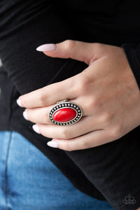 Paparazzi - Desert Heat - Red Stone Ring